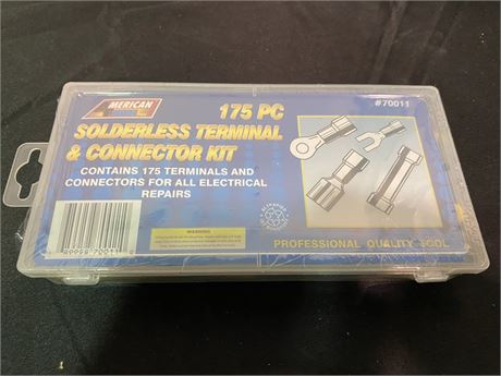 (NEW) 175 PCE SOLDERLESS TERMINAL & CONNECTOR KIT