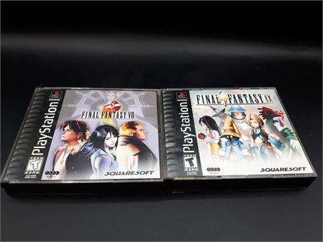 FINAL FANTASY 8 & 9 - DISCS ONLY - EXCELLENT CONDITION - PLAYSTATION ONE