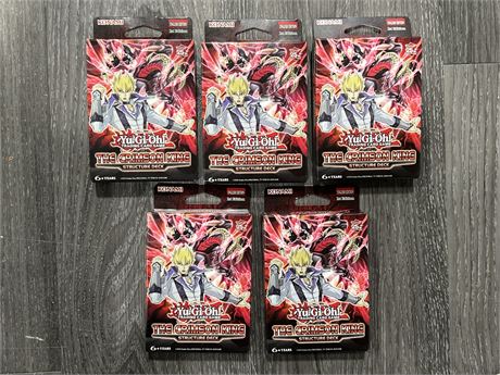 5 SEALED YU-GI-OH STRUCTURE DECK BOXES