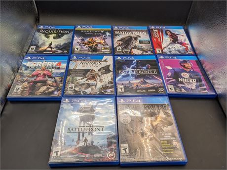 COLLECTION OF PS4 GAMES - VERY GOOD CONDITION