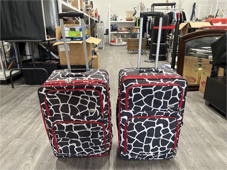 2 SHUTTLE ROLLING LUGGAGE BAGS - 26”x16”x10”