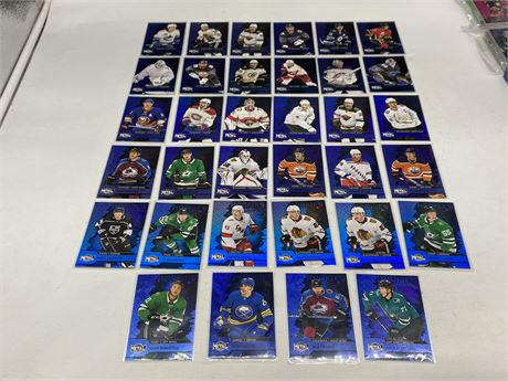 (34) 2021 SKYBOX METAL UNIVERSE NHL CARDS - INCLUDES 14 ROOKIES
