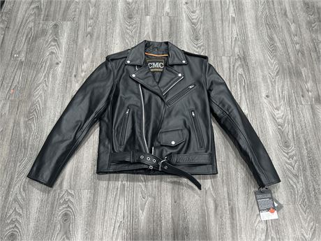 BRAND NEW WITH TAGS CANADIAN MOTOR CYCLE CO. LEATHER JACKET SIZE XS