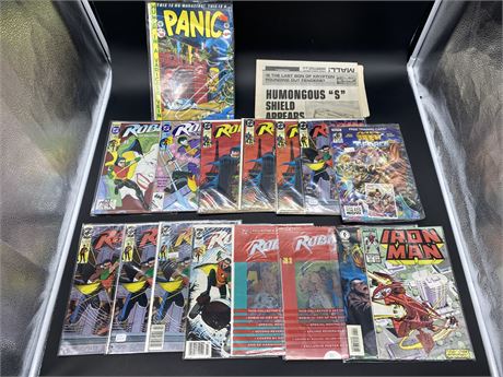 16 MISC. COMICS & SUPERMAN NEWS PAPERS
