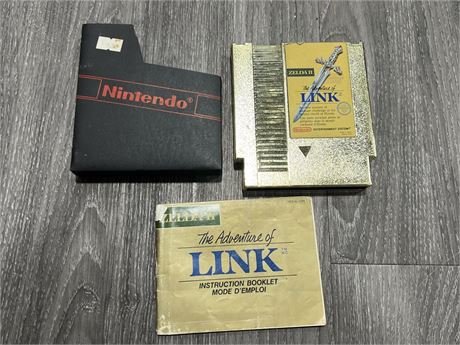 ZELDA 2 THE ADVENTURE OF LINK NES W/MANUAL