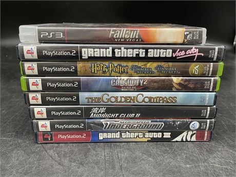 7 PS3 GAMES & 1 PS2 GAME