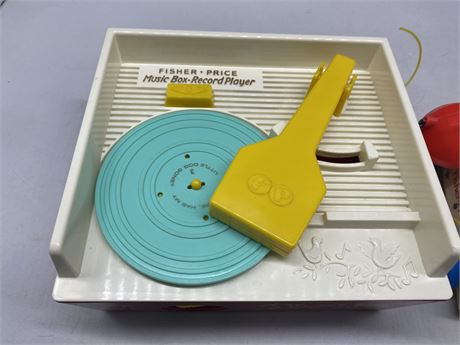 FISHER PRICE HUMPTY, PHONE, + RECORD PLAYER RECORDS WORKS
