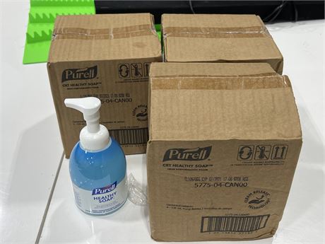 3 BOXES OF NEW HAND SOAP - 4 BOTTLES PER BOX