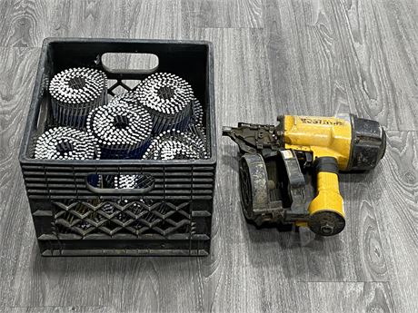BOSTITCH COIL NAILER - WORKING & 21 COILS OF NAILS