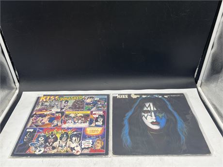 2 RARE 1978/80 KISS NETHERLAND PRESSINGS - VG (SLIGHTLY SCRATCHED)
