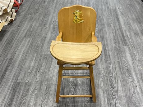 WOOD BABY HIGH CHAIR (3ft tall)