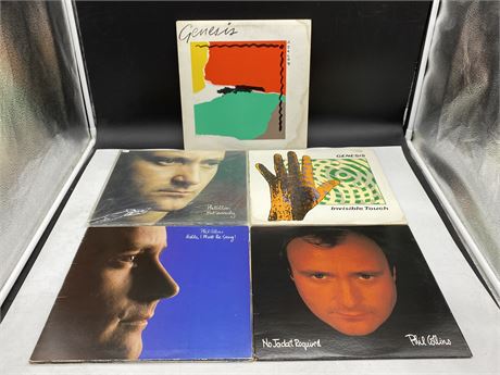 LOT OF 5 RECORDS - GENESIS + PHIL COLLINS - VG++