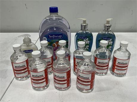 LOT OF NUMEROUS NEW HAND SANITIZER & HAND SOAP