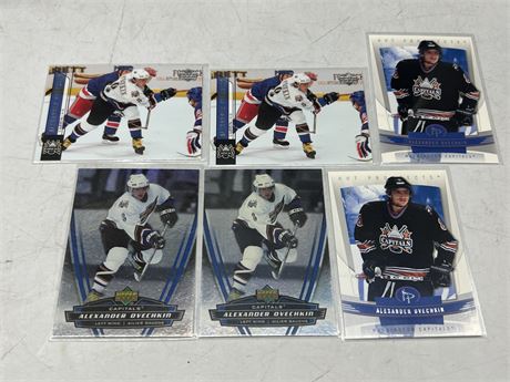 (6) 2006/07 ALEX OVECHKIN UD 2ND YEAR CARDS