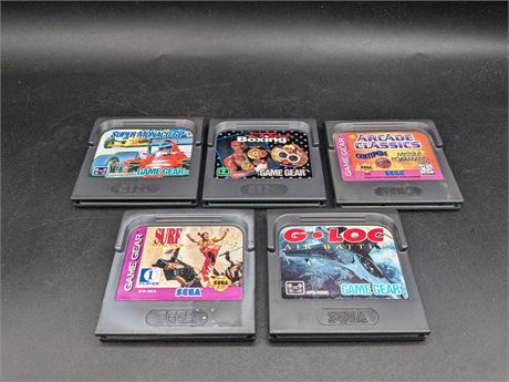 COLLECTION OF GAME GEAR GAMES - VERY GOOD CONDITION