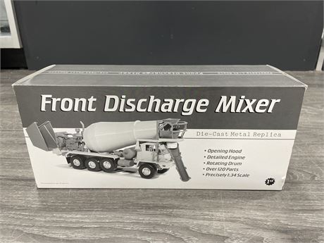NIB 1/34 SCALE FIRST GEAR DIECAST FRONT DISCHARGE MIXER