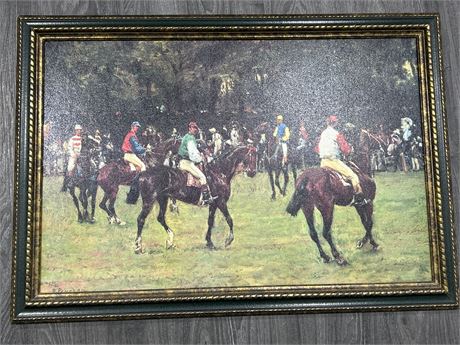 A DAY AT THE RACES BY B.PANEZAI PAINTING (3 FT X 2 FT)