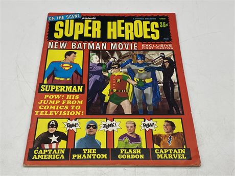 1966 ON THE SCENE SUPER HERO’S MAGAZINE - SUPER CLEAN