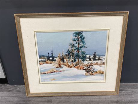 ORIGINAL PAINTING BY FRANCES HARRIS W/ PRICE OF $850 ON BACK (29.5”x26”)