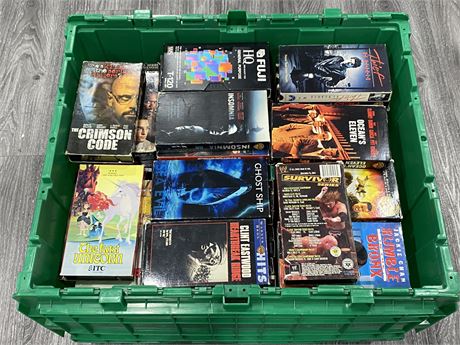 LARGE BOX FULL OF VHS TAPES