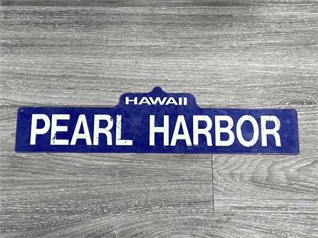 PEARL HARBOR STEEL SIGN (18”X4.5”)