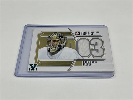 1 OF 1 MARC-ANDRE FLEURY GAME USED JERSEY 2013 DRAFT PROSPECTS ITG