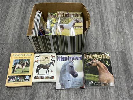 BOX OF MINIATURE HORSE MAGAZINES / BOOKS
