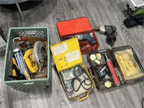 LOT OF MISC WORKING POWER TOOLS