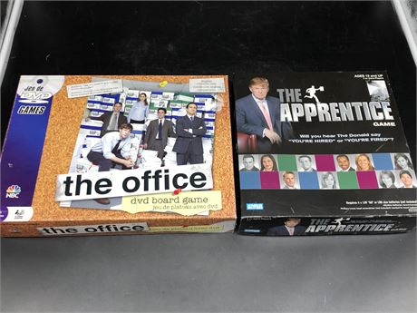 THE OFFICE DVD BOARD GAME & THE APPRENTICE GAME