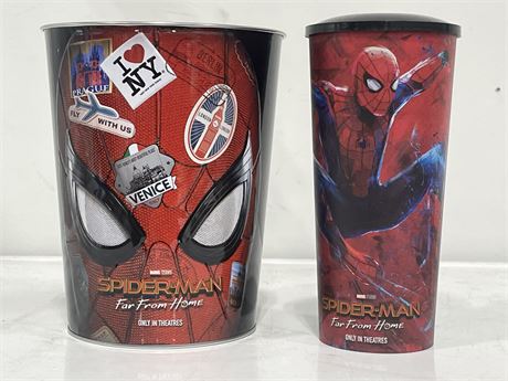 SPIDER-MAN FAR FROM HOME POPCORN BUCKET WITH CUP (BRAND NEW)