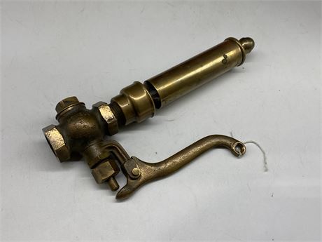 VINTAGE BRASS POWELL STEAM WHISTLE (12” long)