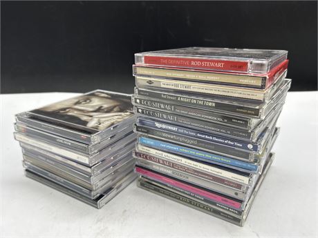 8 LIONEL RICHIE CDS + 15 ROD STEWART CDS - EXCELLENT COND.