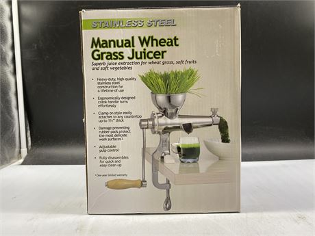 STAINLESS STEEL MANUAL WHEAT GRASS JUICER