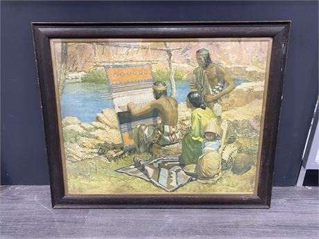ANTIQUE LITHOGRAPH BY ROBERT WESLEY 31”x25”