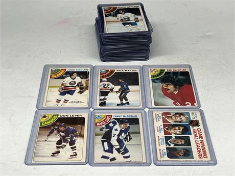 (40) 1978 OPC NHL CARDS IN TOPLOADERS
