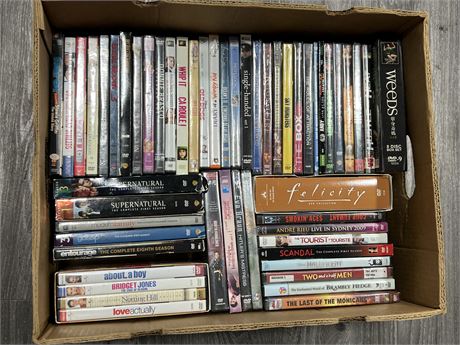 BOX OF DVDS / SEASON SETS