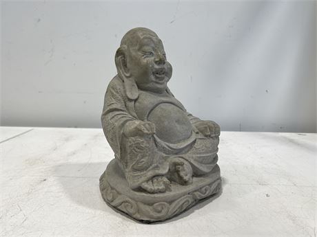 LARGE CARVED CHINESE BUDDAH - 9” TALL