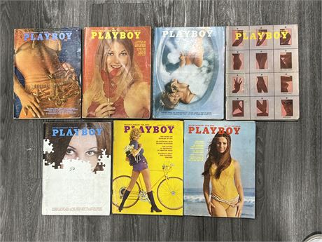 (7) 1971 PLAYBOY MAGS