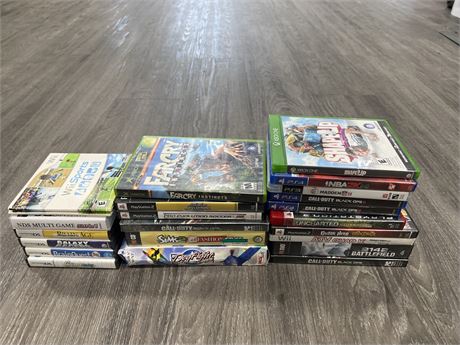 LARGE LOT OF MISC VIDEO GAMES - PC, PLAYSTATION, NDS & ECT