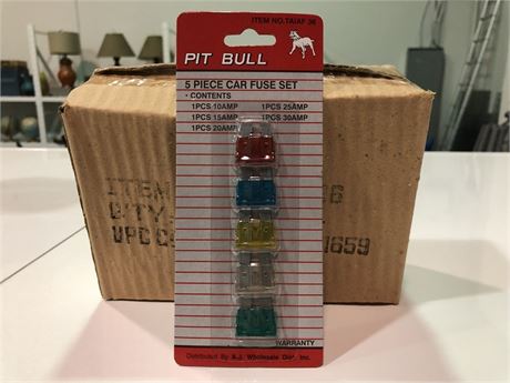 BOX OF 5 PIECE CAR FUSE SETS (NEW)