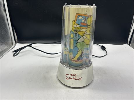 THE SIMPSONS MOTION LAMP - WORKING - MISSING TOP CAP