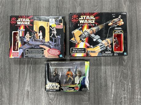 3 STAR WARS TOY SETS IN BOX - NEW OLD STOCK
