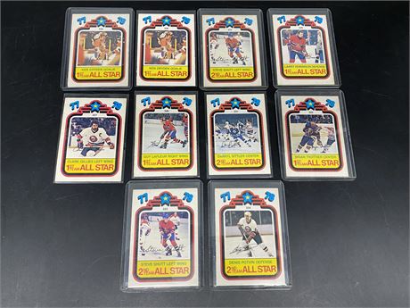 (10) 1977-78 ALLSTAR CARDS