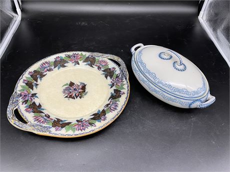 FLORENCE SERVING DISH & LILY SERVING PLATE