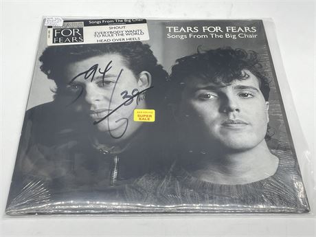 TEARS FOR FEARS - SONGS FROM THE BIG CHAIR W/OG SHRINK & HYPE STICKER