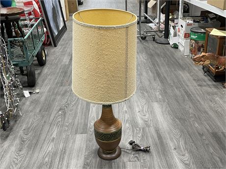 MCM 1960’S TABLE LAMP WITH ORIGINAL SHADE (35”)