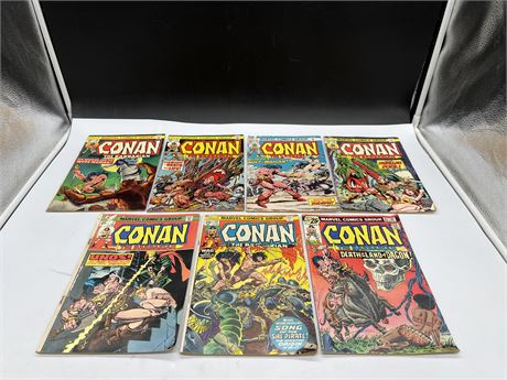 7 CONAN THE BARBARIAN COMICS