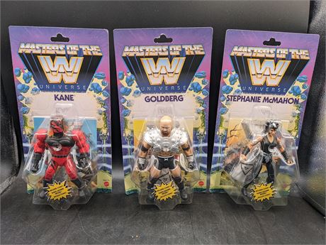 SEALED - MASTERS OF THE WWE UNIVERSE 5.5" FIGURES W/ COMIC BOOKS