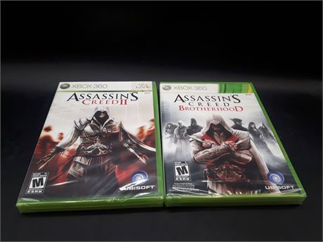 SEALED - COLLECTION OF ASSASSINS CREEDS GAMES - XBOX 360