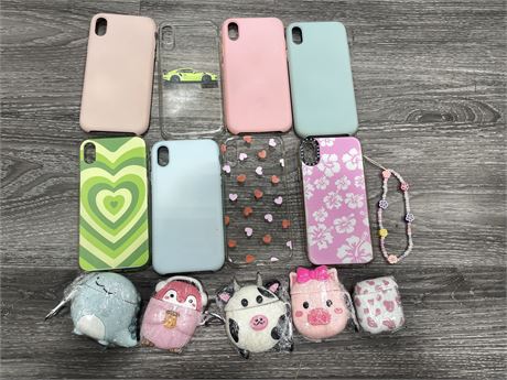 8 IPHONE CASES + 5 AIRPOD CASES